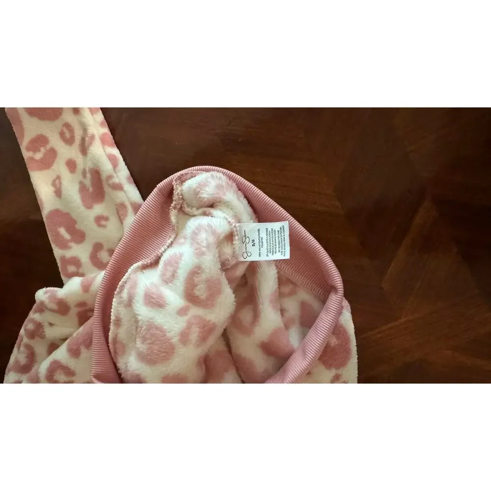 Jessica Simpson Girls Pullover Pink and White Leopard Print -Size 5/6